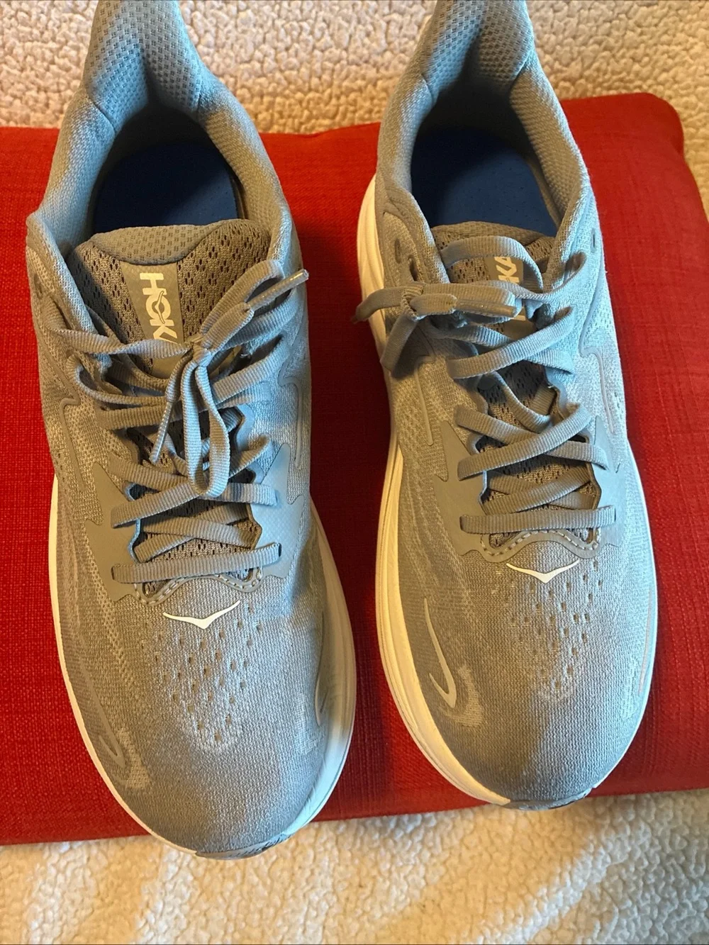 Hoka One One Clifton 10 Wide Men's Road Running Shoes Size 9.5 D Stellar Grey